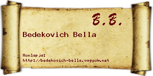 Bedekovich Bella névjegykártya
